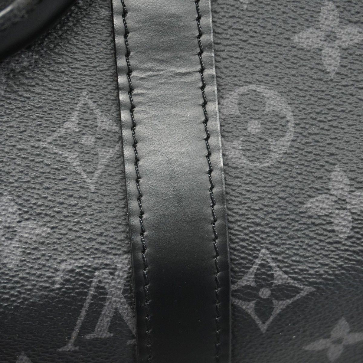 Louis Vuitton Boston Bag Monogram Eclipse Keepall Bandouliere 45 Black — view 8
