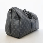 Louis Vuitton Boston Bag Monogram Eclipse Keepall Bandouliere 45 Black — view 2