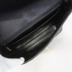 Chanel Shoulder Bag Quilted Caviar Leather Black Gold — view 4