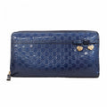Gucci Wallet Micro Guccissima Enamel Blue Champagne Gold