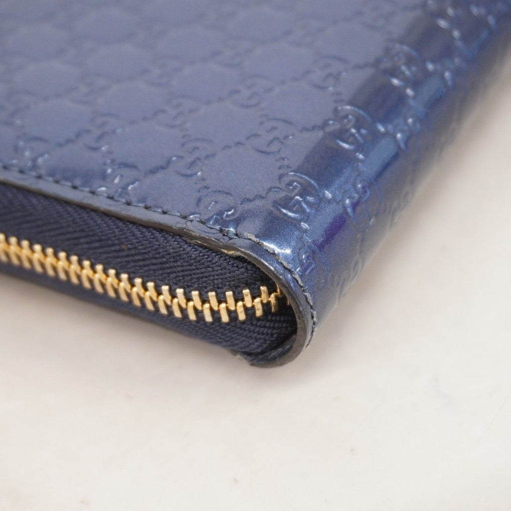 Gucci Wallet Micro Guccissima Enamel Blue Champagne Gold — view 5