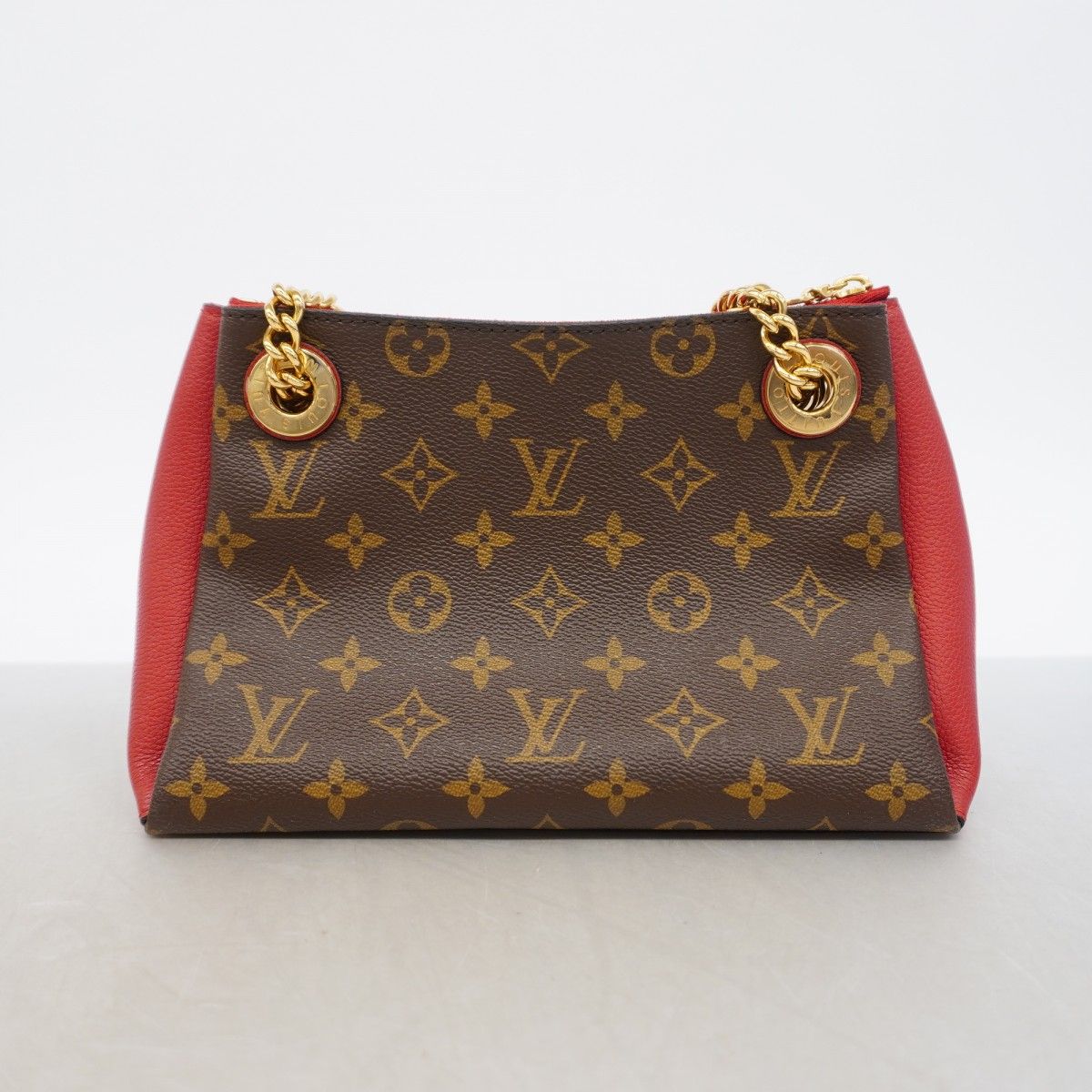 Louis Vuitton Shoulder Bag Monogram Calf Nnu BB Brown Cerise — view 8