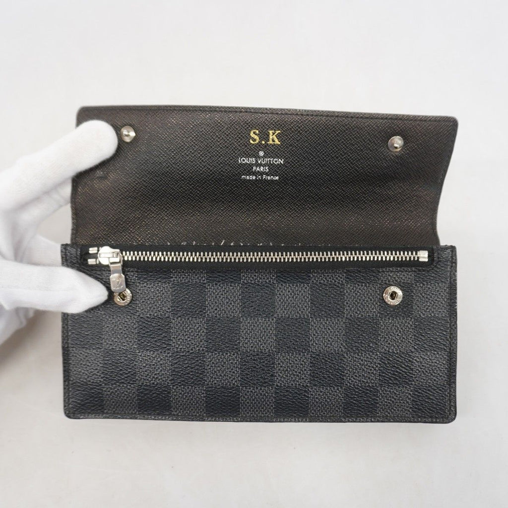 Louis Vuitton Wallet Damier Graphite Portefeuille Accordeon Black Gray — view 3
