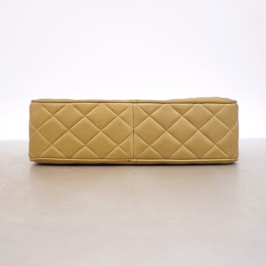 Chanel Shoulder Bag Quilted Brilliant Lambskin Beige Gold — view 3