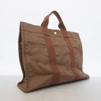 Hermes Tote Her Line MM Canvas Brown Silver — view 2