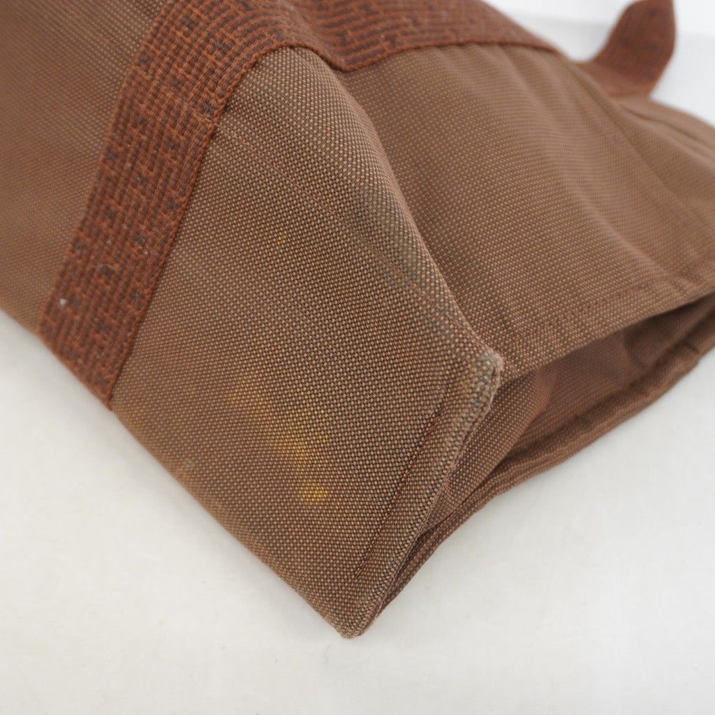 Hermes Tote Her Line MM Canvas Brown Silver — view 6