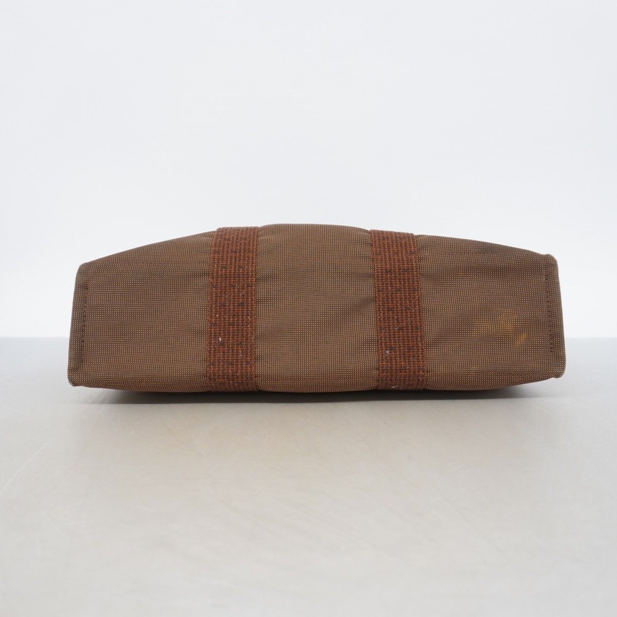 Hermes Tote Her Line MM Canvas Brown Silver — view 3