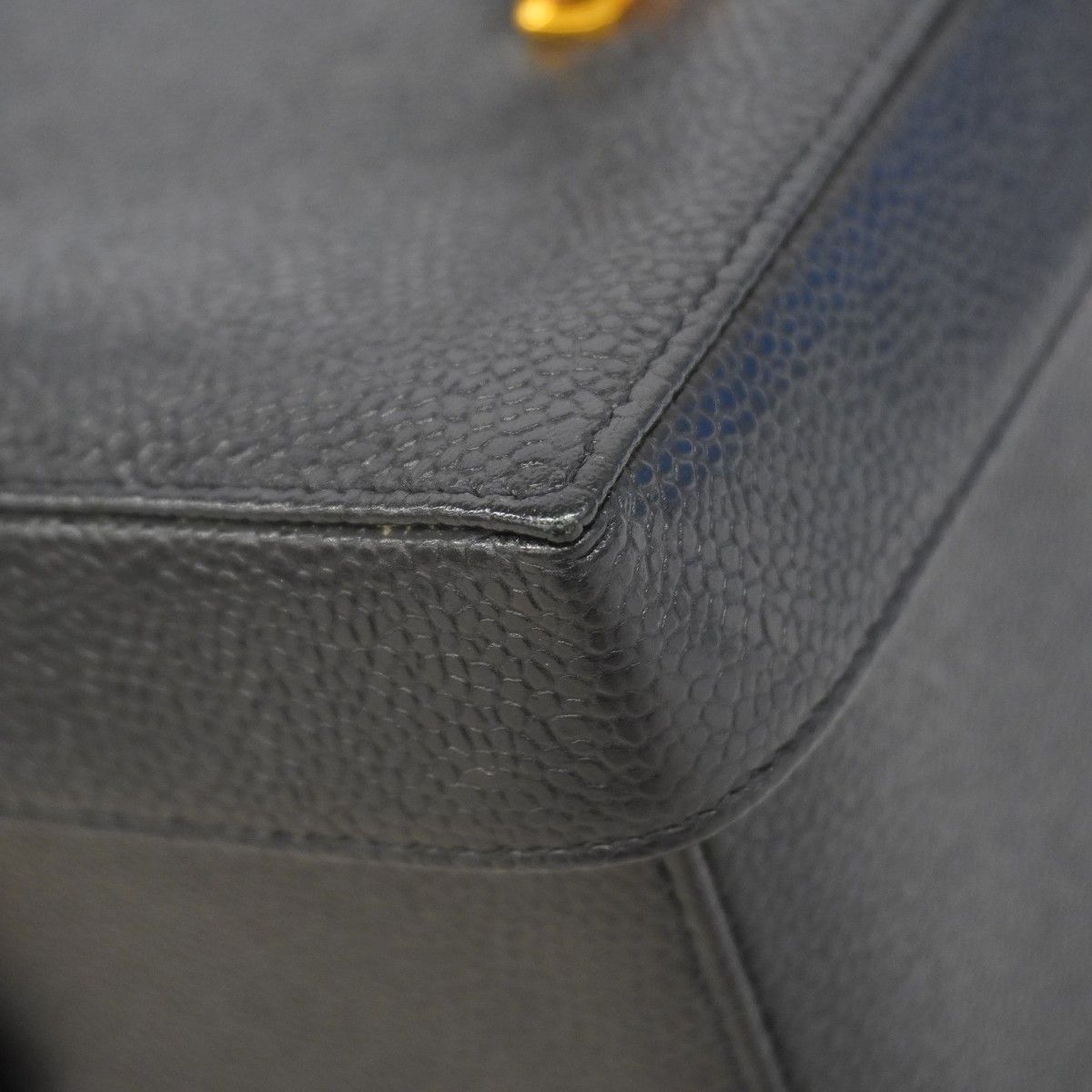 Chanel Vanity Bag Caviar Leather Black Gold 2-Way — view 7