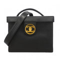 Chanel Vanity Bag Caviar Leather Black Gold 2-Way