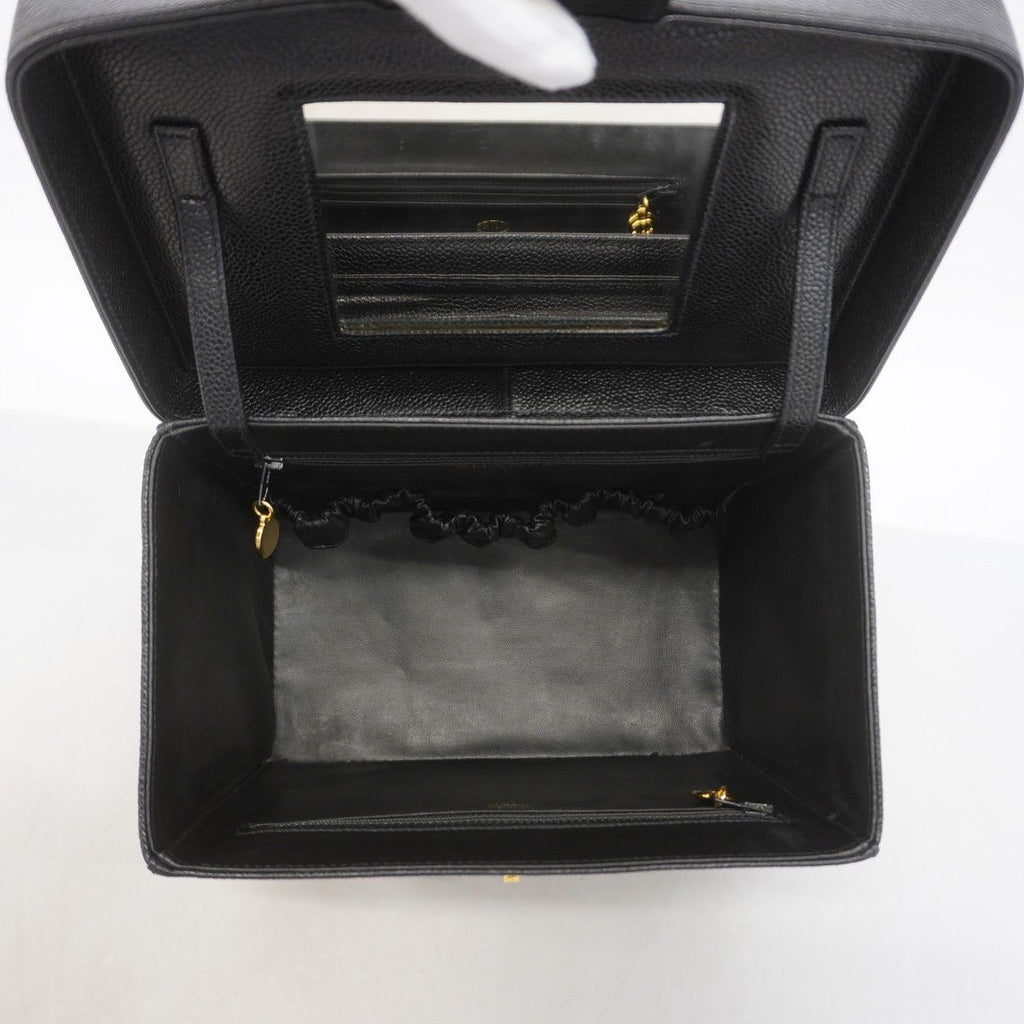 Chanel Vanity Bag Caviar Leather Black Gold 2-Way — view 4