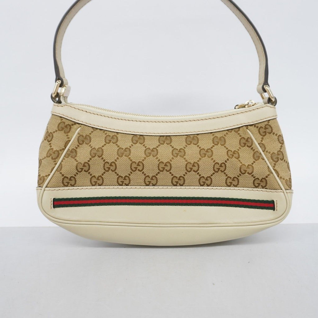 Gucci Handbag GG Canvas Sherry Line Beige Silver — view 8