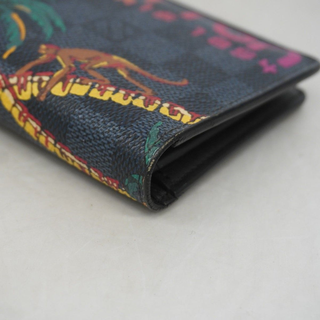 Louis Vuitton Wallet Damier Cobalt Portefeuille Brazza Navy Black — view 5