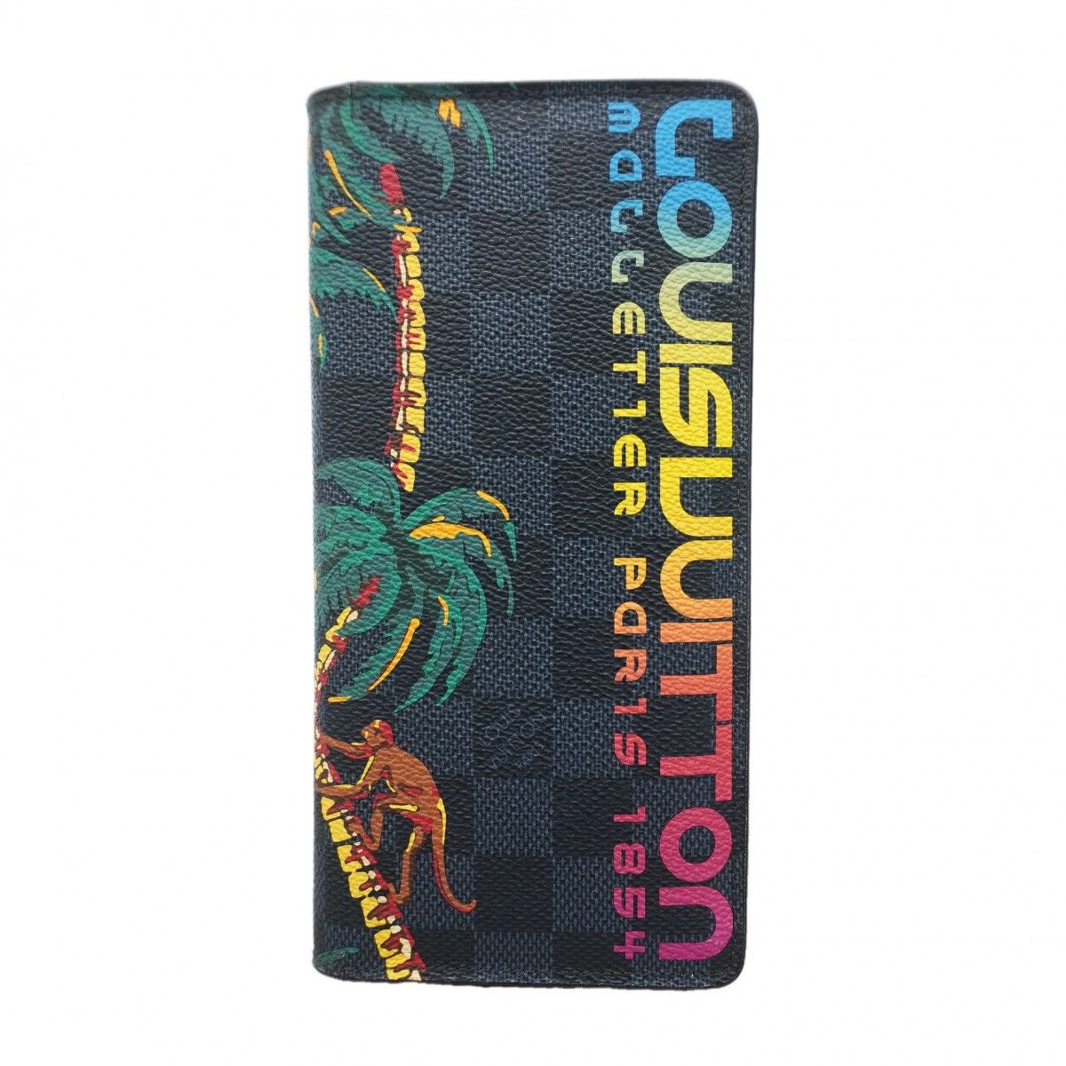 Louis Vuitton Wallet Damier Cobalt Portefeuille Brazza Navy Black