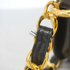 Chanel Shoulder Bag Quilted Lambskin Black Gold — view 6