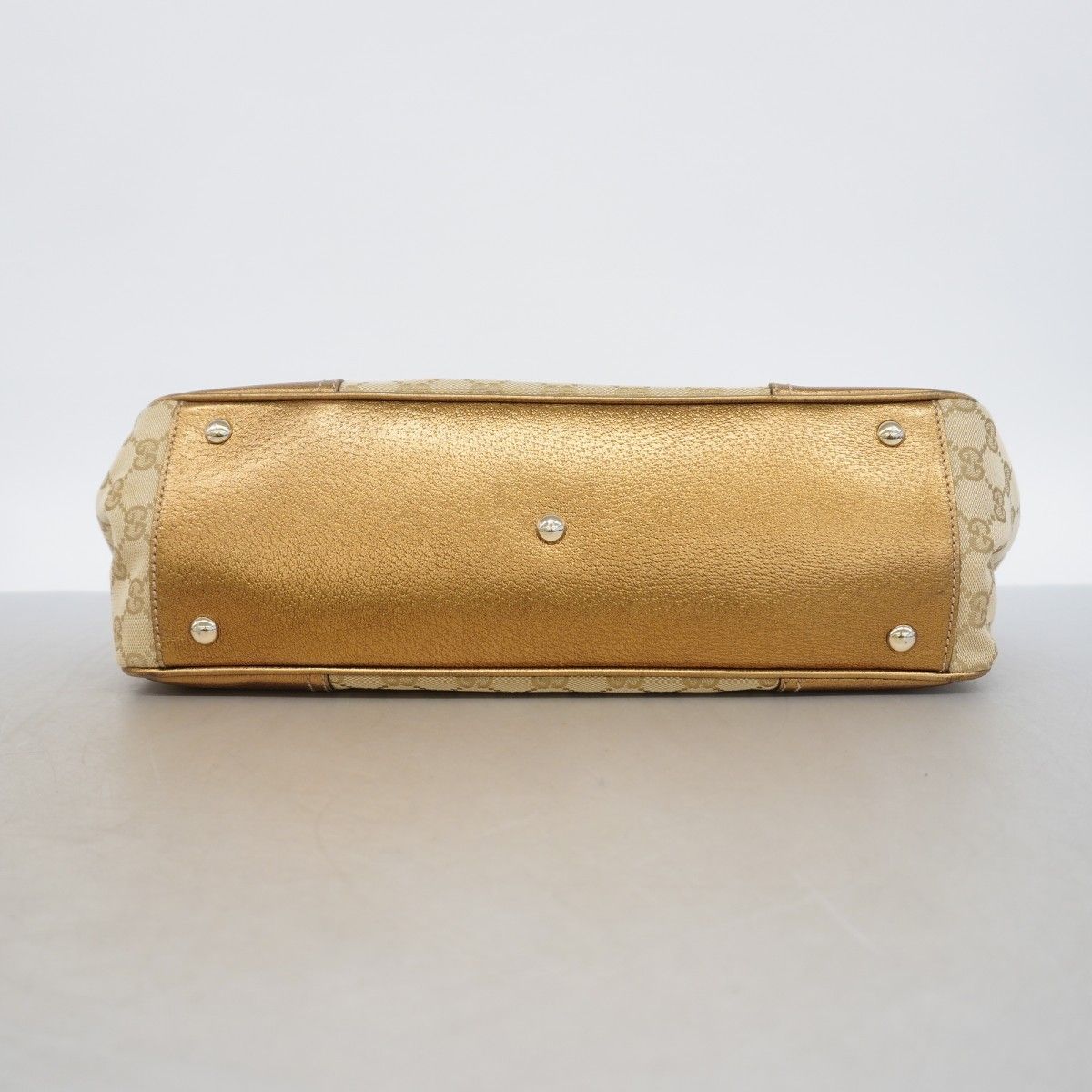 Gucci Tote GG Canvas Prince Light Brown Gold Champagne — view 3