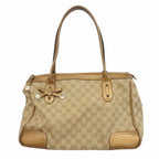 Gucci Tote GG Canvas Prince Light Brown Gold Champagne