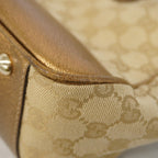 Gucci Tote GG Canvas Prince Light Brown Gold Champagne — view 6