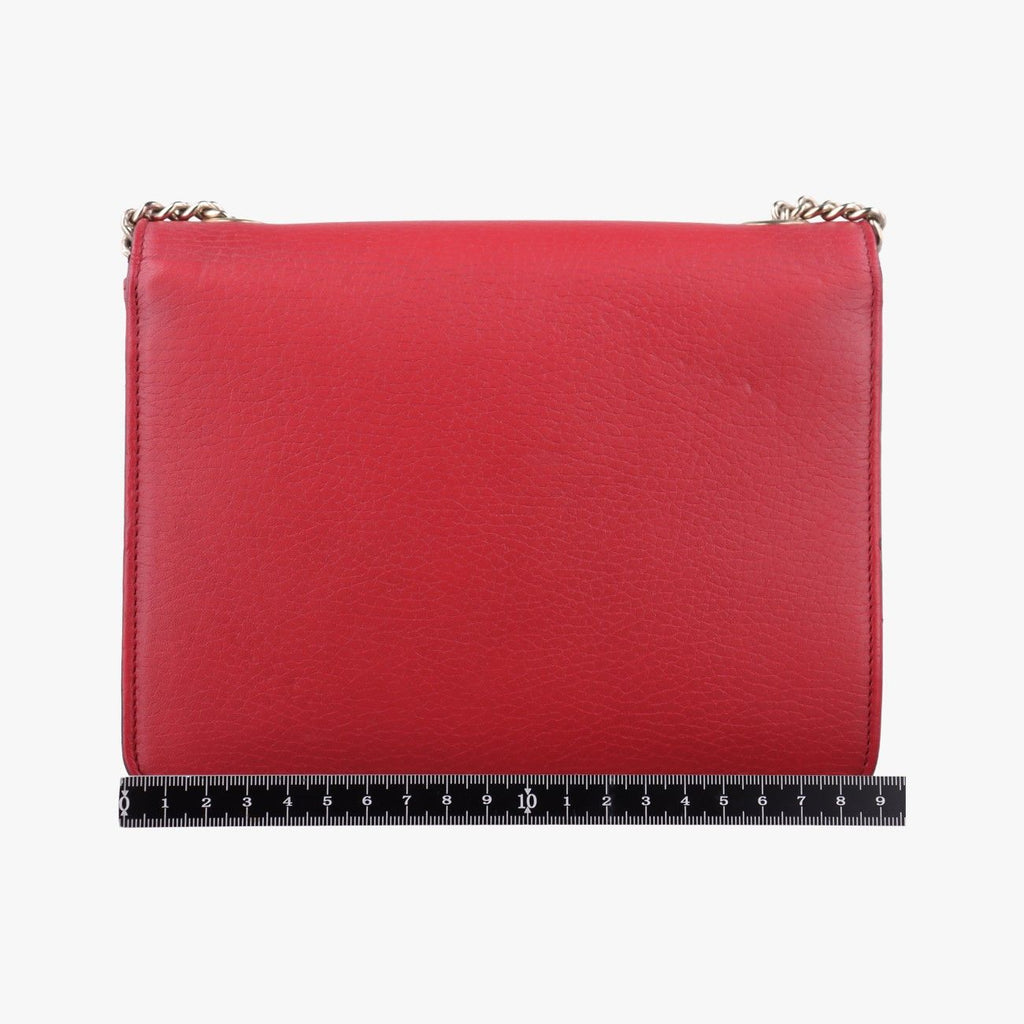 Gucci Interlocking Red Leather Shoulder — view 2