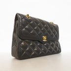 Chanel Shoulder Bag Quilted Limited Edition Lambskin Black Gold Silver — view 2