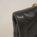 Chanel Shoulder Bag Quilted Limited Edition Lambskin Black Gold Silver — view 8