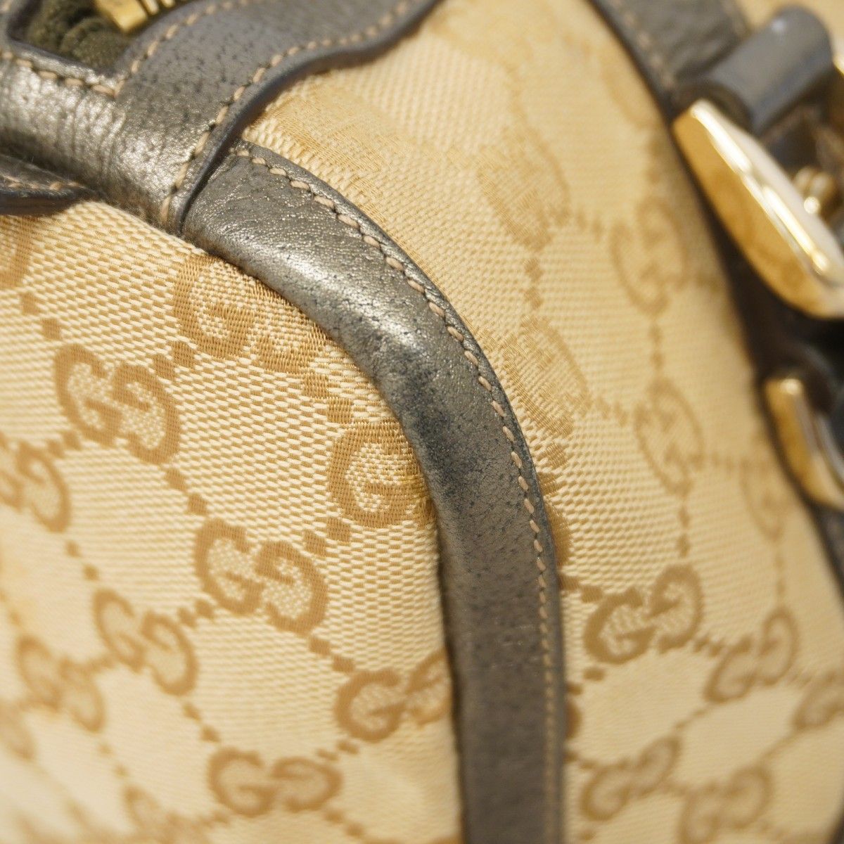 Gucci Handbag GG Canvas Abbey Brown Champagne Gold — view 6