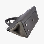 Saint Laurent Cava Rive Gauche Dark Gray Croco Embossed Leather Shoulder — view 5