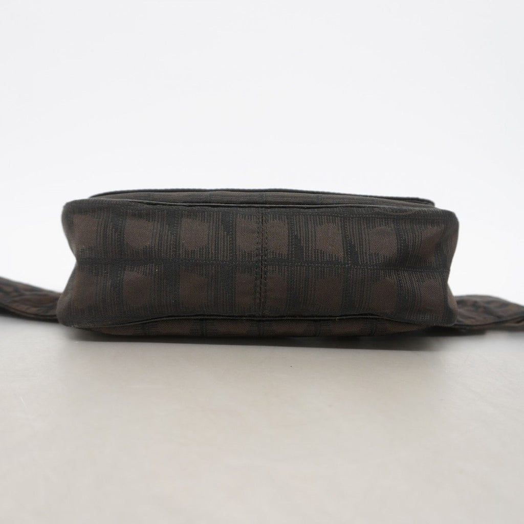 Chanel Waist Bag New Travel Nylon Brown Black Silver — view 3
