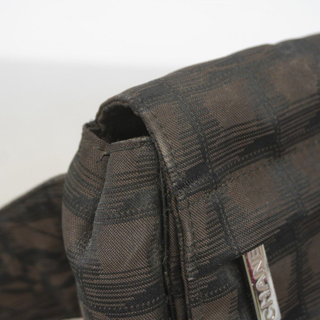 Chanel Waist Bag New Travel Nylon Brown Black Silver — view 7