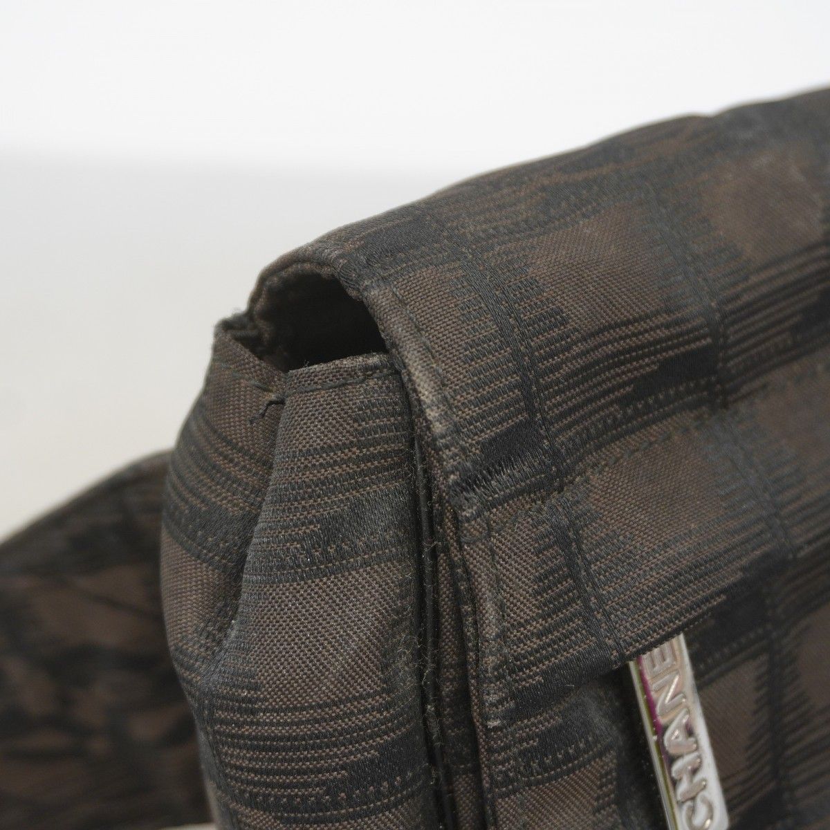 Chanel Waist Bag New Travel Nylon Brown Black Silver — view 7