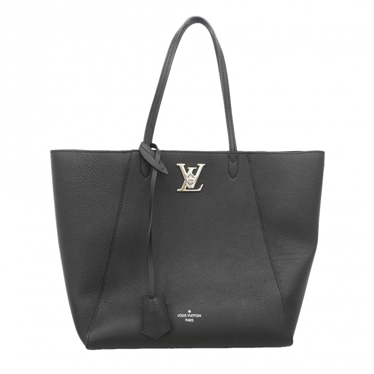 Louis Vuitton Tote Lockme Cabas Black Cles Diss