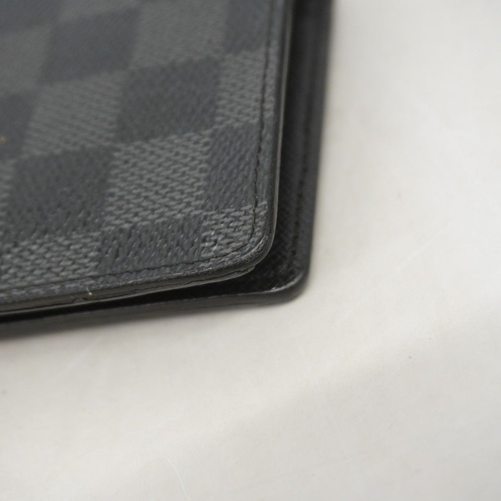 Louis Vuitton Wallet Damier Graphite Portefeuille Brazza Black Gray — view 5