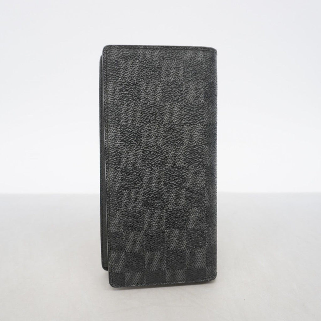 Louis Vuitton Wallet Damier Graphite Portefeuille Brazza Black Gray — view 7