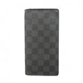 Louis Vuitton Wallet Damier Graphite Portefeuille Brazza Black Gray