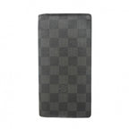 Louis Vuitton Wallet Damier Graphite Portefeuille Brazza Black Gray