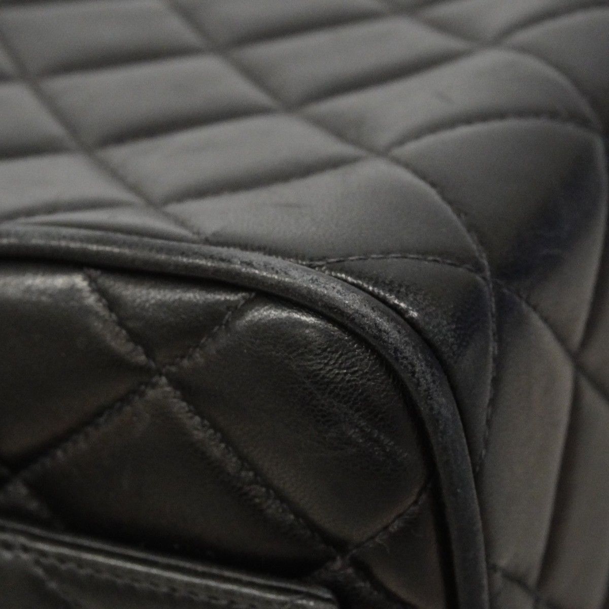 Chanel Handbag Quilted Lambskin Black Silver — view 6