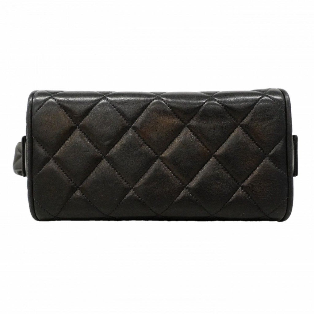 Chanel Handbag Quilted Lambskin Black Silver — view 3