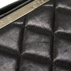 Chanel Handbag Quilted Lambskin Black Silver — view 8