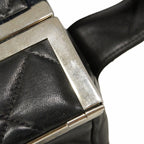 Chanel Handbag Quilted Lambskin Black Silver — view 7