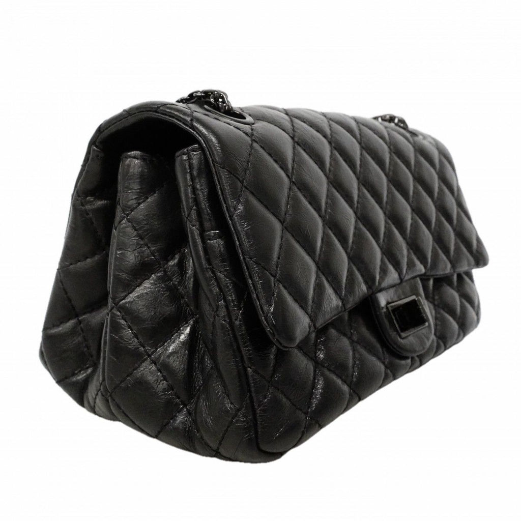 Chanel Shoulder Bag 2.55 Calfskin Black Silver — view 2