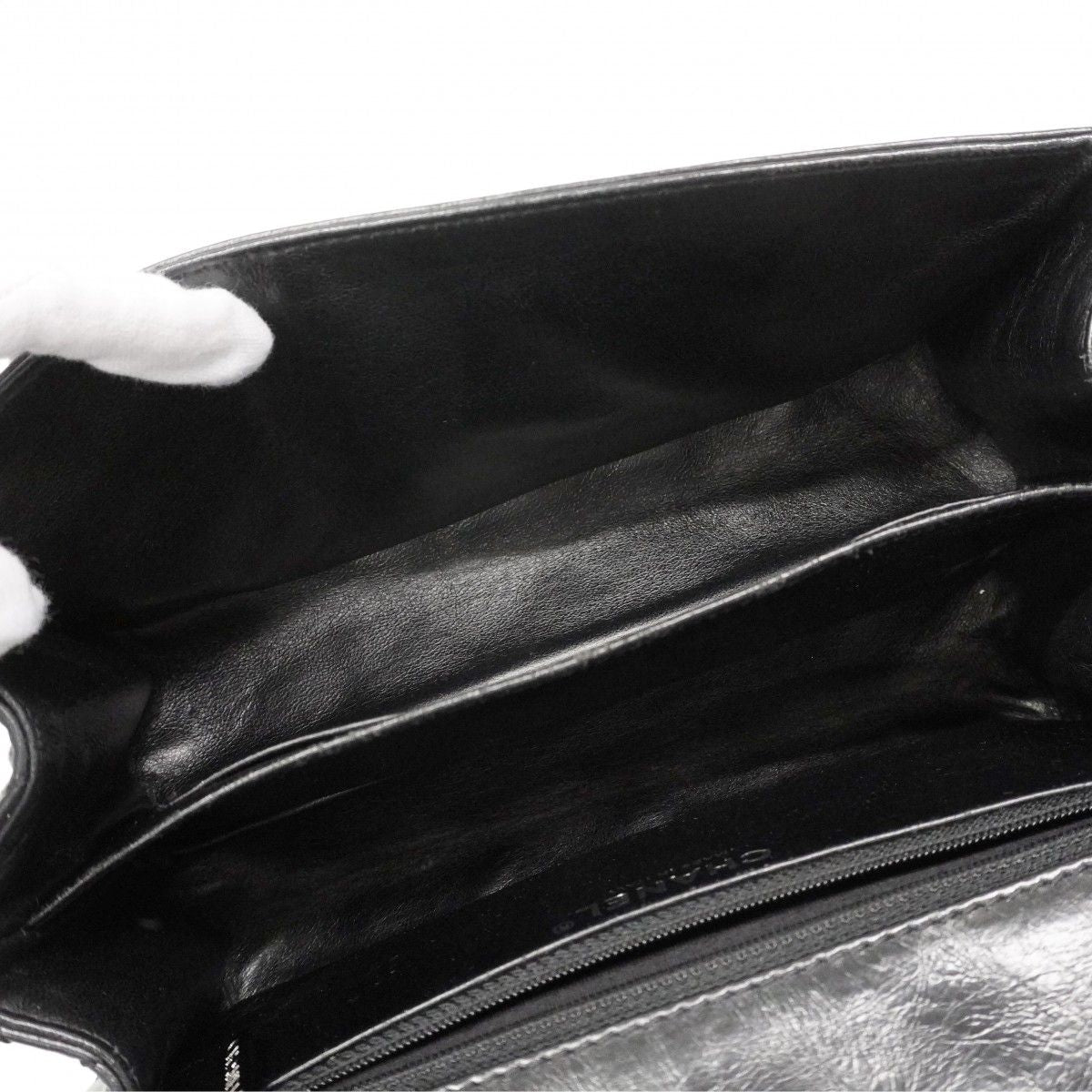 Chanel Shoulder Bag 2.55 Calfskin Black Silver — view 4