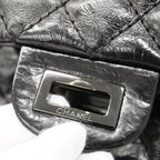 Chanel Shoulder Bag 2.55 Calfskin Black Silver — view 7