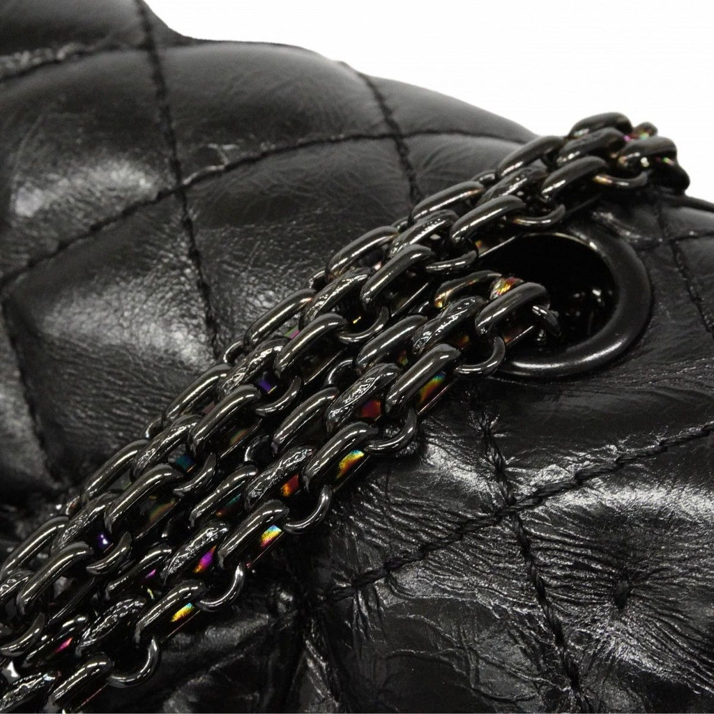 Chanel Shoulder Bag 2.55 Calfskin Black Silver — view 6