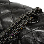 Chanel Shoulder Bag 2.55 Calfskin Black Silver — view 6