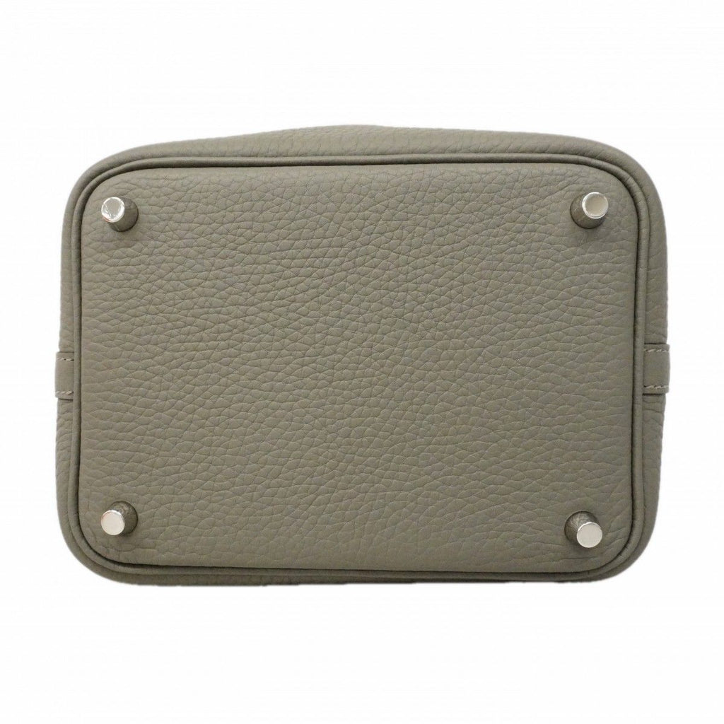 Hermes Handbag Picotin Lock PM Taurillon Clemence Grime Silver — view 3