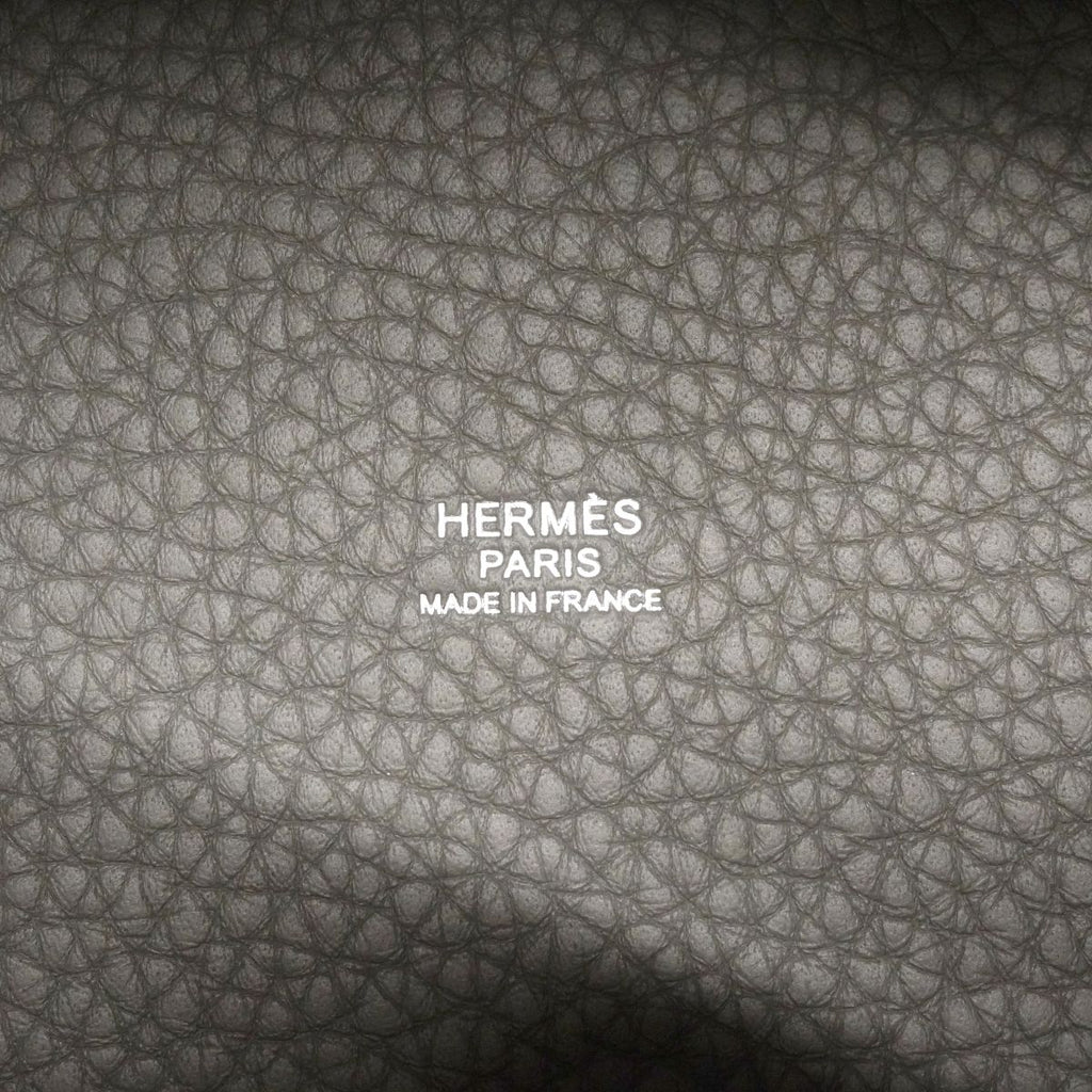 Hermes Handbag Picotin Lock PM Taurillon Clemence Grime Silver — view 5