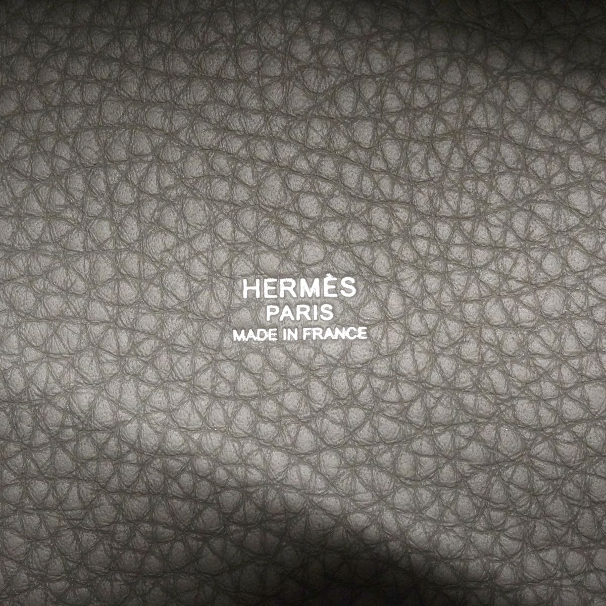 Hermes Handbag Picotin Lock PM Taurillon Clemence Grime Silver — view 5
