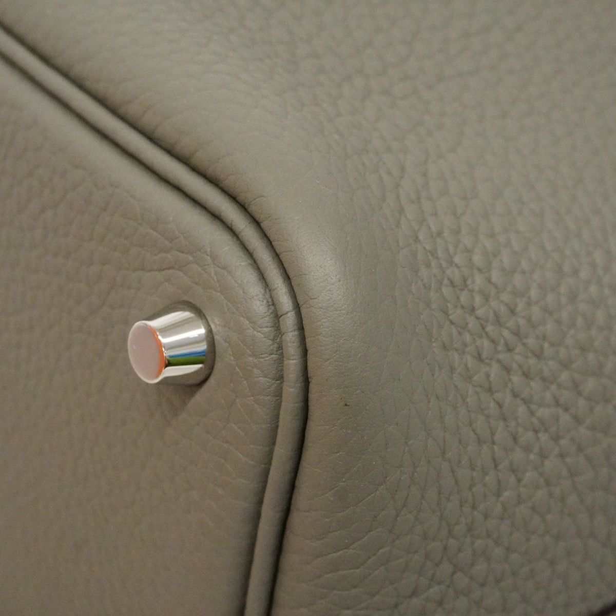 Hermes Handbag Picotin Lock PM Taurillon Clemence Grime Silver — view 7