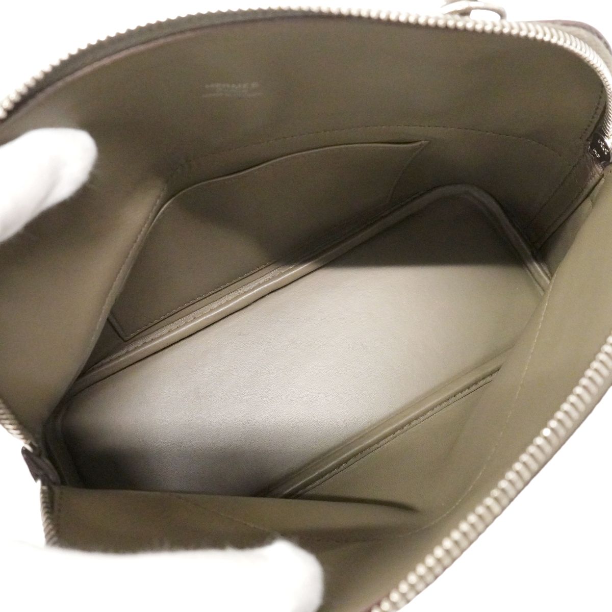 Hermes Handbag Bolide 27 Veau Epsom Etain Silver 2-Way — view 4