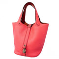 Hermes Handbag Picotin Lock Eclat PM Taurillon Clemence Rose Azalea Terbatie