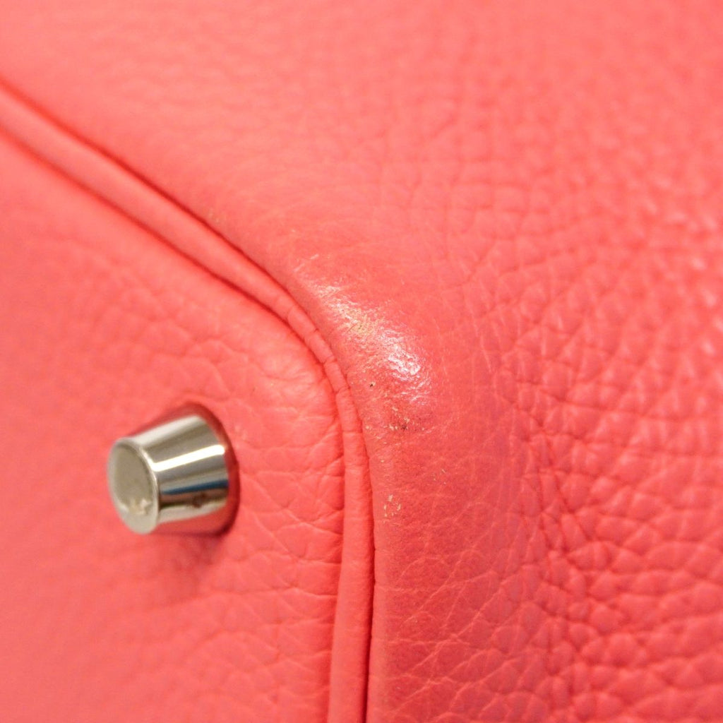 Hermes Handbag Picotin Lock Eclat PM Taurillon Clemence Rose Azalea Terbatie — view 6